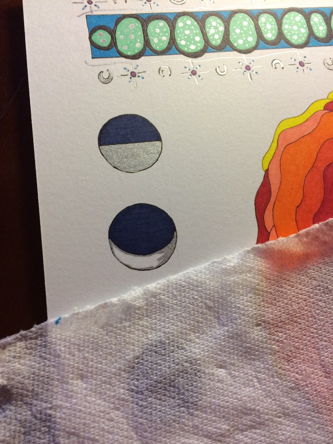 I use paper towels to protect my work when I keep it centered.