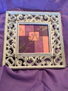 The "A" against a purple backdrop. I love love love this presentation.