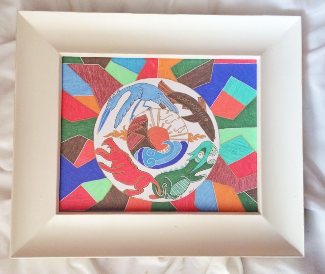 I really like this in a white frame.