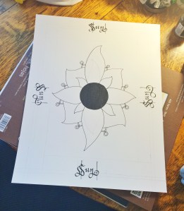 I knew exactly how I wanted the calligraphy to look. The rest of it was built from there.